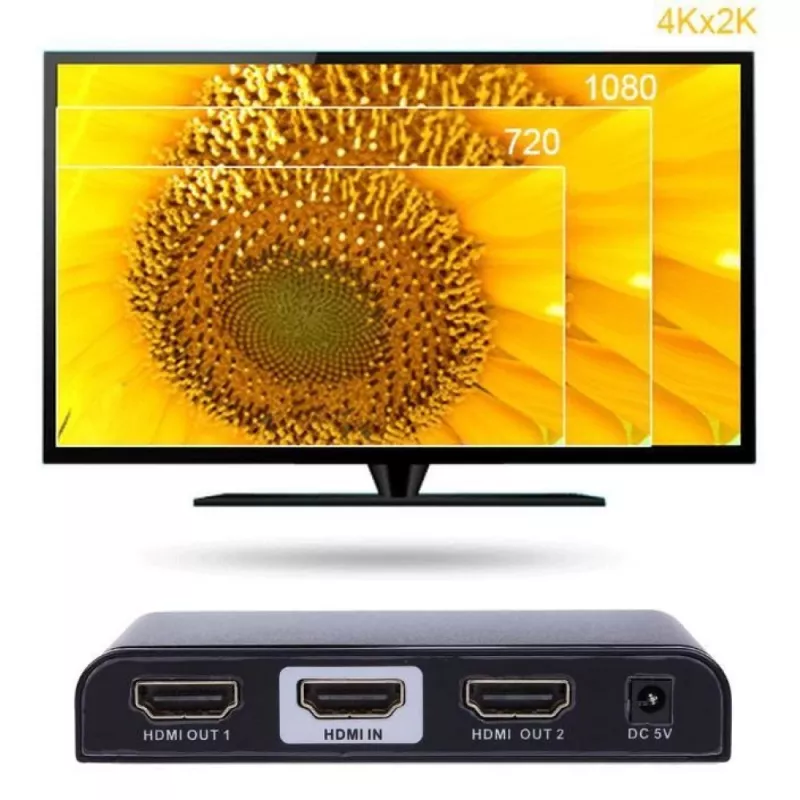 Techly IDATA HDMI2-4K2 Video-Splitter HDMI 2x HDMI