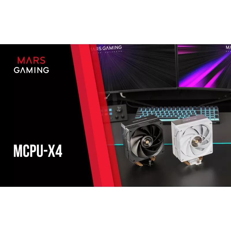 Mars Gaming MCPU-X4 Prozessor Luftkühler 12 cm Schwarz 1 Stk.