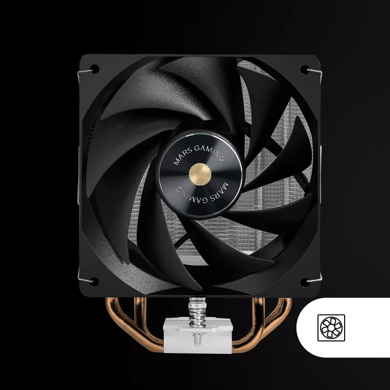 Mars Gaming MCPU-X4 Prozessor Luftkühler 12 cm Schwarz 1 Stk.