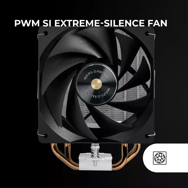 Mars Gaming MCPU-X4 Prozessor Luftkühler 12 cm Schwarz 1 Stk.