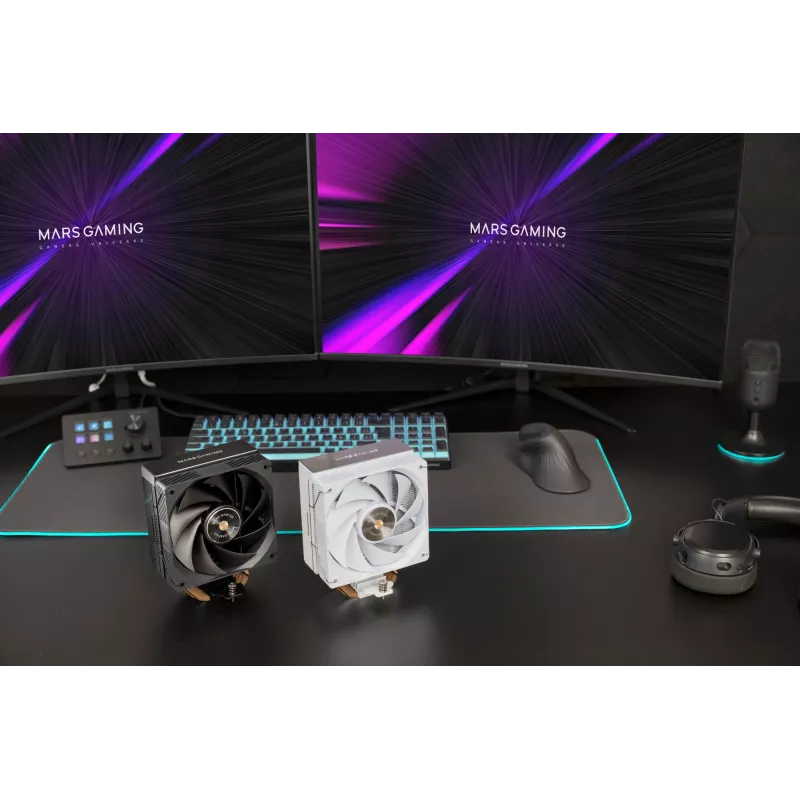 Mars Gaming MCPU-X4 Prozessor Luftkühler 12 cm Schwarz 1 Stk.
