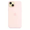 Apple Silicone Case mit MagSafe iPhone 15 Plus Hellrosa