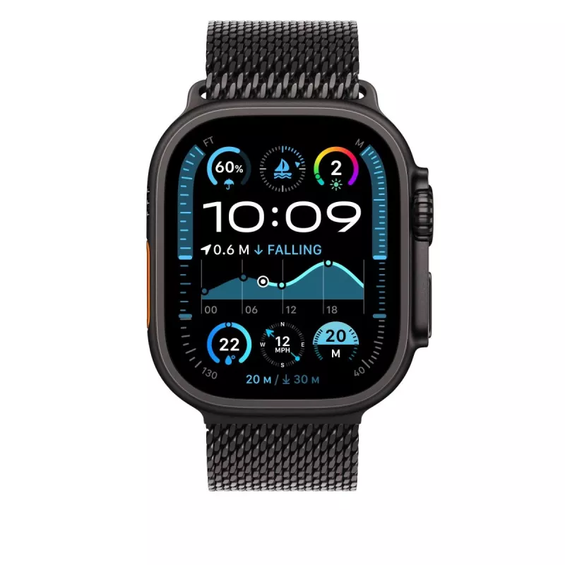 APPLE 49mm Schwarze Titan-Milanaise-Schleife - Small