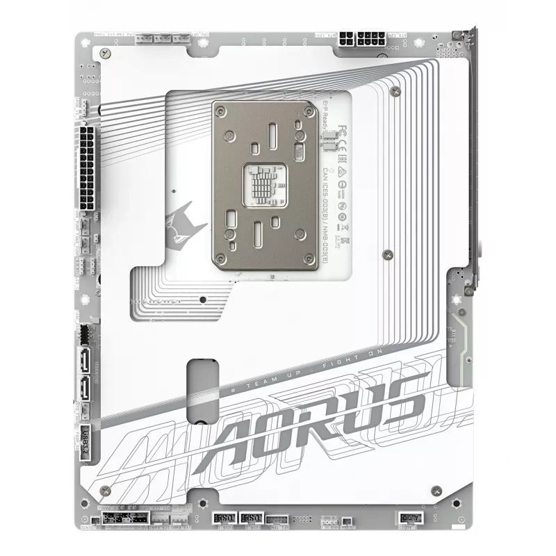 GIGABYTE B850 AORUS STEALTH ICE ATX-Mainboard für AMD Sockel AM5 — B850, 14+2+2 VRM, DDR5 bis 8200 MHz (OC), 2×PCIe5, 2×PCIe4 M.2, Wi‑Fi 7, 5GbE