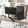 GEMBIRD Schreibtischmontierter verstellbarer Doppelmonitorarm 17-32 Zoll, Schwarz