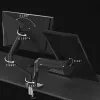 GEMBIRD Schreibtischmontierter verstellbarer Doppelmonitorarm 17-32 Zoll, Schwarz
