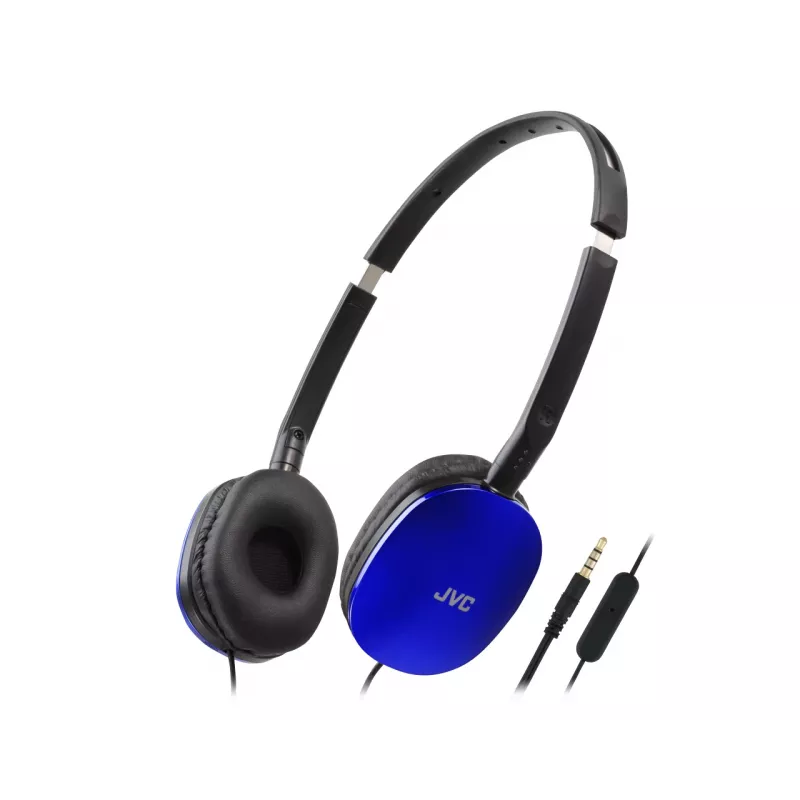 Kabelgebundene Kopfhörer mit Kopfbügel JVC HA-S160M-AU, binaural, 3 cm Treiber, 12–24000 Hz, 32 Ω, 1,2 m Kabel, blau