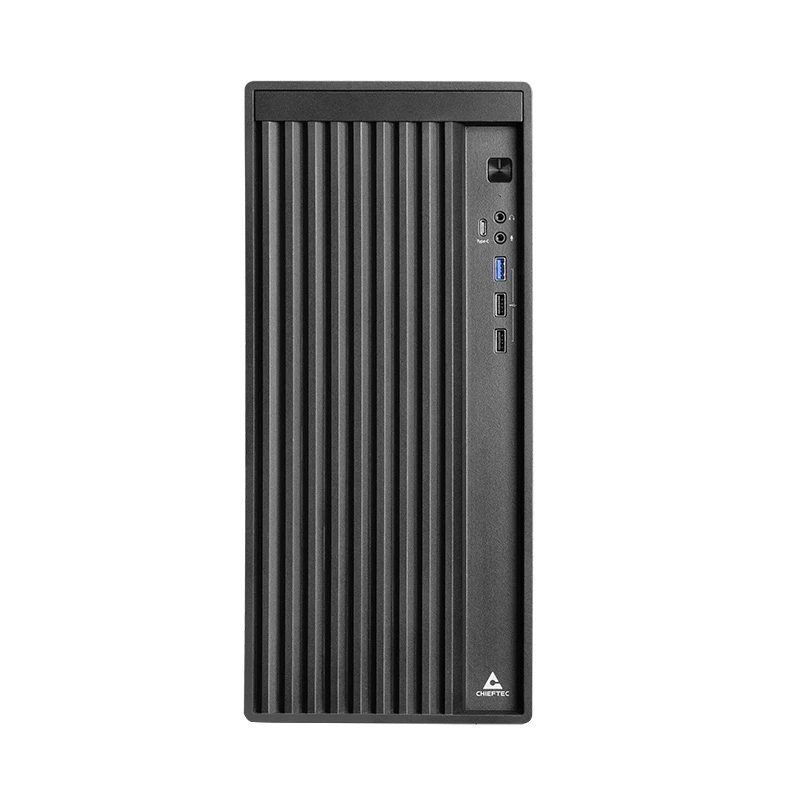 PC-Gehäuse CHIEFTEC BS-20B-OP Midi Tower, schwarz, microATX/Mini-ITX, 2x 3,5 Zoll, max. GPU 27 cm, 1x 5,25 Zoll Schacht, USB-C