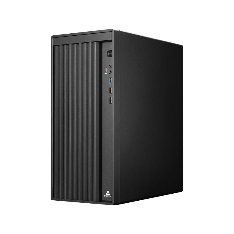 PC-Gehäuse CHIEFTEC BS-20B-OP Midi Tower, schwarz, microATX/Mini-ITX, 2x 3,5 Zoll, max. GPU 27 cm, 1x 5,25 Zoll Schacht, USB-C