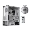 PC-Gehäuse CHIEFTEC BS-20B-OP Midi Tower, schwarz, microATX/Mini-ITX, 2x 3,5 Zoll, max. GPU 27 cm, 1x 5,25 Zoll Schacht, USB-C