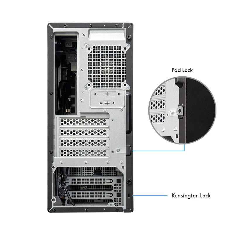 PC-Gehäuse CHIEFTEC BS-20B-OP Midi Tower, schwarz, microATX/Mini-ITX, 2x 3,5 Zoll, max. GPU 27 cm, 1x 5,25 Zoll Schacht, USB-C