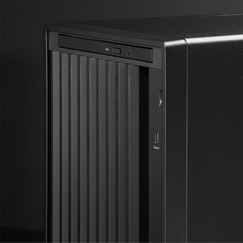 PC-Gehäuse CHIEFTEC BS-20B-OP Midi Tower, schwarz, microATX/Mini-ITX, 2x 3,5 Zoll, max. GPU 27 cm, 1x 5,25 Zoll Schacht, USB-C