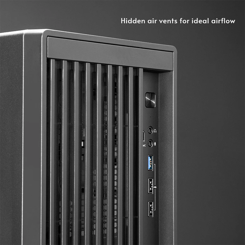 PC-Gehäuse CHIEFTEC BS-20B-OP Midi Tower, schwarz, microATX/Mini-ITX, 2x 3,5 Zoll, max. GPU 27 cm, 1x 5,25 Zoll Schacht, USB-C