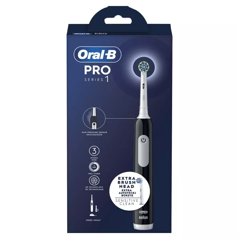 Oral-B Pro Series 1 Erwachsenen-Oszillationszahnbürste Schwarz, Weiß