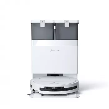 Staubsaugerroboter Ecovacs Deebot T50 Pro Omni — 185 Min. Laufzeit, 6400 mAh Akku, 3 L Basis-Staubkapazität, D-ToF-Lidar-Navigation, Nasswischen, 9 mm Kletterfähigkeit