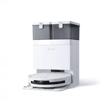 Staubsaugerroboter Ecovacs Deebot T50 Pro Omni — 185 Min. Laufzeit, 6400 mAh Akku, 3 L Basis-Staubkapazität, D-ToF-Lidar-Navigation, Nasswischen, 9 mm Kletterfähigkeit