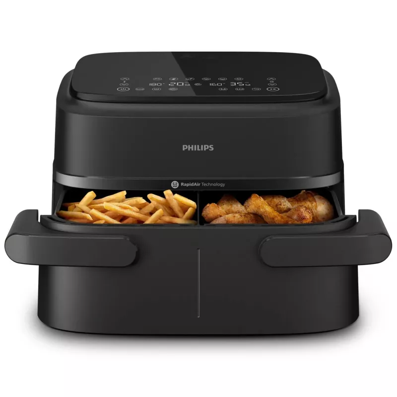 Philips 1000 series NA150/00 Fritteuse Doppelt 7 l Standgerät 2450 W Heißluftfritteuse Schwarz