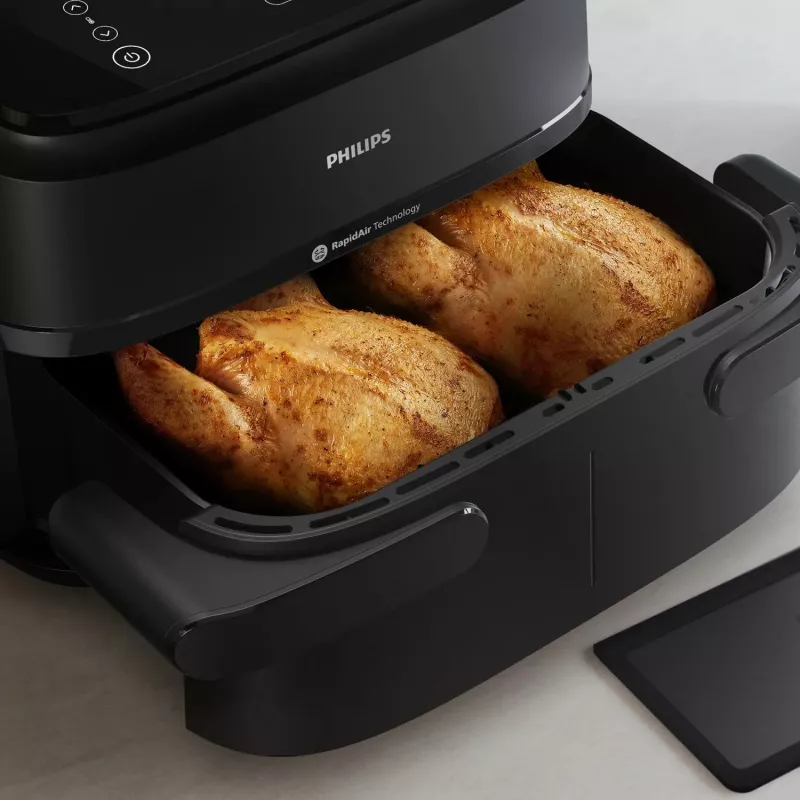 Philips 1000 series NA150/00 Fritteuse Doppelt 7 l Standgerät 2450 W Heißluftfritteuse Schwarz