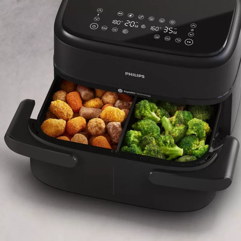 Philips 1000 series NA150/00 Fritteuse Doppelt 7 l Standgerät 2450 W Heißluftfritteuse Schwarz