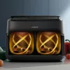 Philips 1000 series NA150/00 Fritteuse Doppelt 7 l Standgerät 2450 W Heißluftfritteuse Schwarz