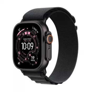 Smartwatch Apple Watch Ultra 3 GPS + Cellular 49mm Black Titanium Gehäuse mit Black Alpine Loop Medium