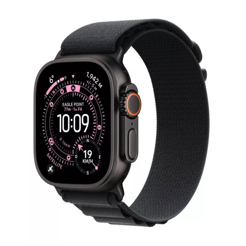 Smartwatch Apple Watch Ultra 3 GPS + Cellular 49mm Black Titanium Gehäuse mit Black Alpine Loop Medium