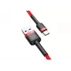 BASEUS Geflochtenes Cafule Schnellladekabel – USB Typ-A auf Typ-C 2 A – 2 m – Rot (Nylon)
