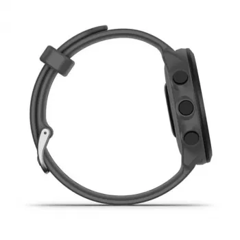 Smartwatch GARMIN Forerunner 55, rund 42 mm Gehäuse, grau, Silikonarmband, GPS/GLONASS/Galileo, 5 ATM Wasserdichtigkeit