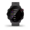 Smartwatch GARMIN Forerunner 55, rund 42 mm Gehäuse, grau, Silikonarmband, GPS/GLONASS/Galileo, 5 ATM Wasserdichtigkeit