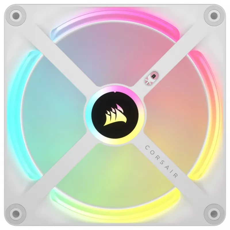 CORSAIR Qx RGB Series Icue Link Qx140 RGB White 140 mm Magnetischer Kuppel-RGB-Lüfter Erweiterungskit