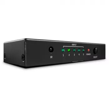 Lindy 5 Port HDMI 18G Switch, HDMI, Metall, Schwarz, 18 Gbit/s, RF, 4K Ultra HD