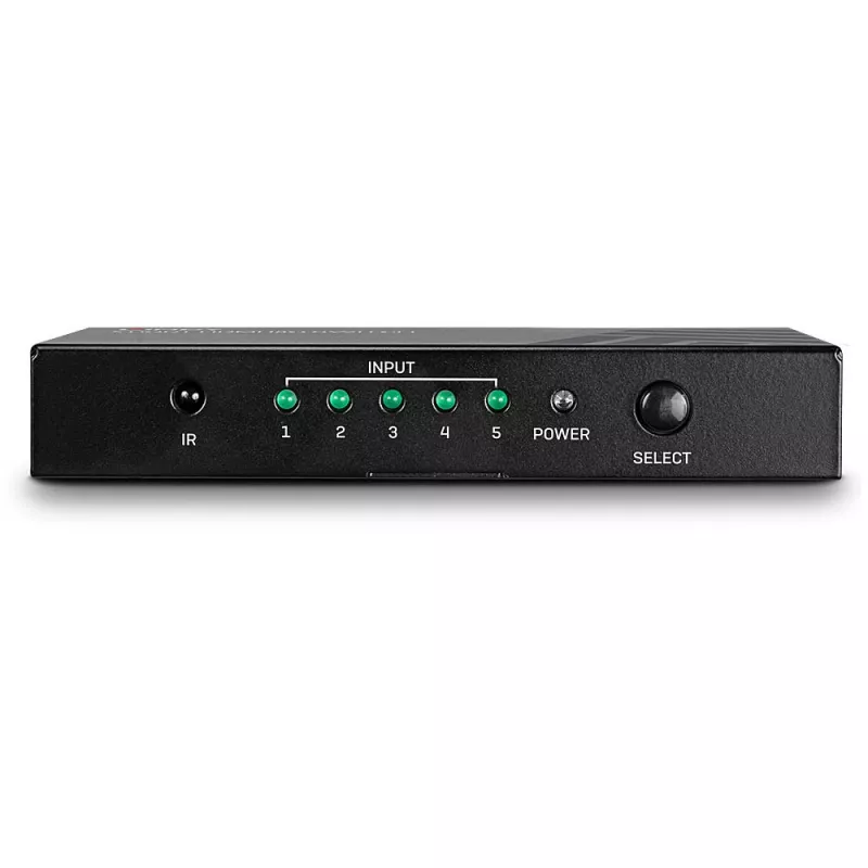 Lindy 5 Port HDMI 18G Switch, HDMI, Metall, Schwarz, 18 Gbit/s, RF, 4K Ultra HD