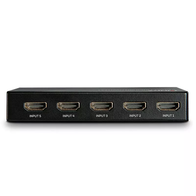Lindy 5 Port HDMI 18G Switch, HDMI, Metall, Schwarz, 18 Gbit/s, RF, 4K Ultra HD