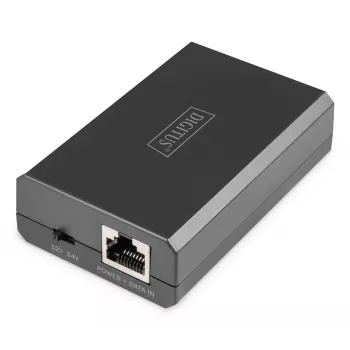 DIGITUS Gigabit Ethernet PoE-Splitter 802.3af/at/bt Ausgang: 12V/4,25A 24V/2,125A 51W