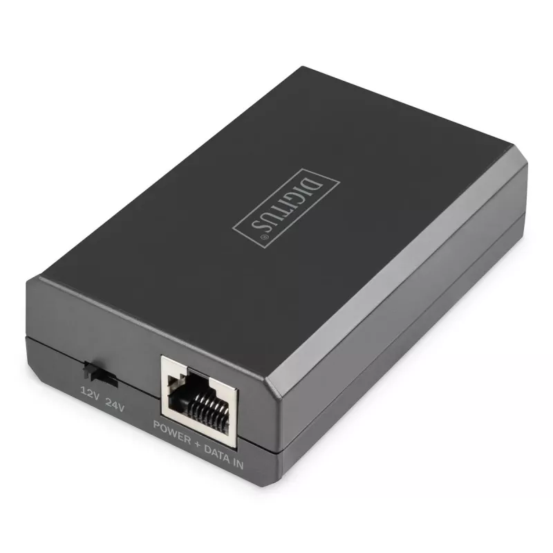 DIGITUS Gigabit Ethernet PoE-Splitter 802.3af/at/bt Ausgang: 12V/4,25A 24V/2,125A 51W