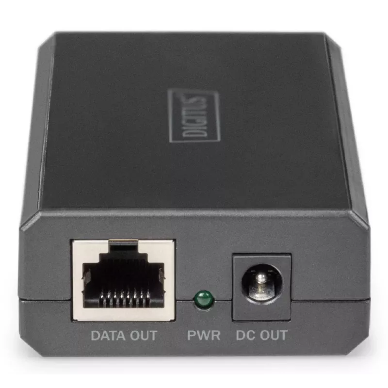 DIGITUS Gigabit Ethernet PoE-Splitter 802.3af/at/bt Ausgang: 12V/4,25A 24V/2,125A 51W