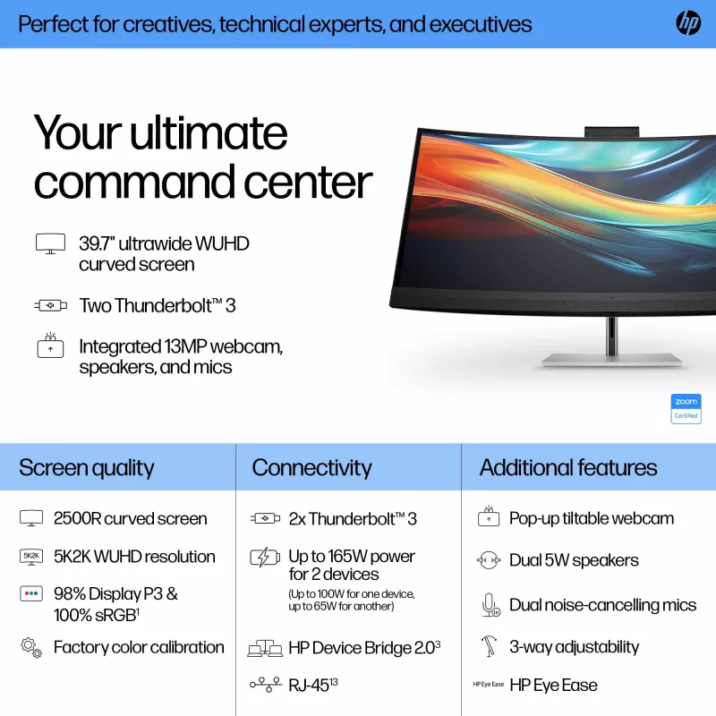 HP Series 7 Pro 39,7 Zoll 5K2K Konferenzmonitor-740pm