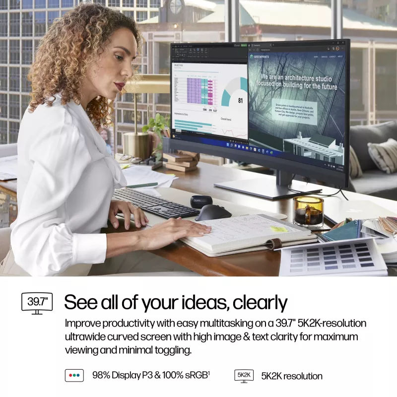 HP Series 7 Pro 39,7 Zoll 5K2K Konferenzmonitor-740pm