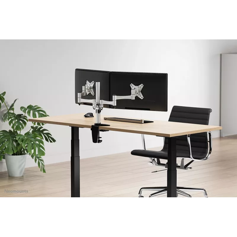 Neomounts FPMA-D1330DSILVER Monitorarm 10-27 Zoll, Klemme/Durchführung, 9 kg, 25,4 cm (10 Zoll), 68,6 cm (27 Zoll), 100 x 100 mm, Silber