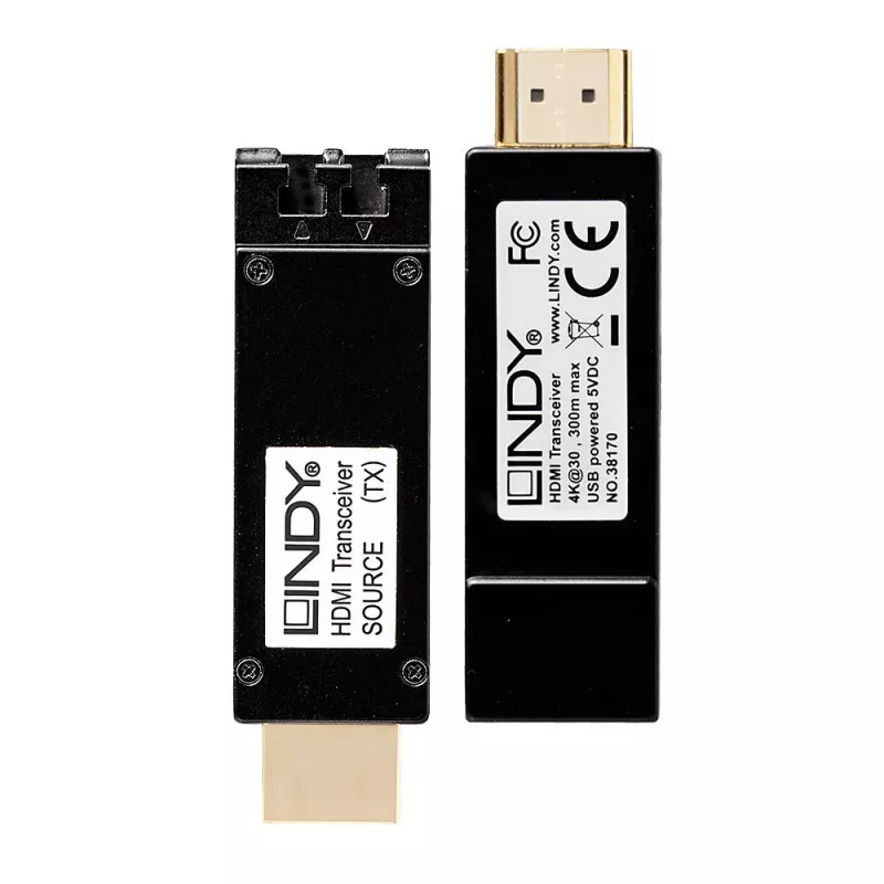 AV-Sender & -Empfänger Lindy 300m Glasfaser HDMI 4K30 Extender