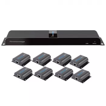 Techly HDMI 1x8 Extender Splitter über CAT6/6a/7 50 m mit IR-Rückkanal IDATA EX-HL81TY