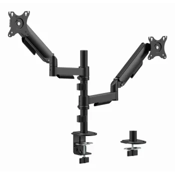 Monitor-Tischhalterung Gembird MA-DA2P-02 für 2 Bildschirme, bis 81,3 cm (32 Zoll), VESA 75x75–100x100, max. Gewicht 9 kg pro Bildschirm, Klemme/Tischdurchführung, schwarz