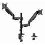 Monitor-Tischhalterung Gembird MA-DA2P-02 für 2 Bildschirme, bis 81,3 cm (32 Zoll), VESA 75x75–100x100, max. Gewicht 9 kg pro Bildschirm, Klemme/Tischdurchführung, schwarz
