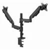 Monitor-Tischhalterung Gembird MA-DA2P-02 für 2 Bildschirme, bis 81,3 cm (32 Zoll), VESA 75x75–100x100, max. Gewicht 9 kg pro Bildschirm, Klemme/Tischdurchführung, schwarz