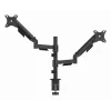 Monitor-Tischhalterung Gembird MA-DA2P-02 für 2 Bildschirme, bis 81,3 cm (32 Zoll), VESA 75x75–100x100, max. Gewicht 9 kg pro Bildschirm, Klemme/Tischdurchführung, schwarz