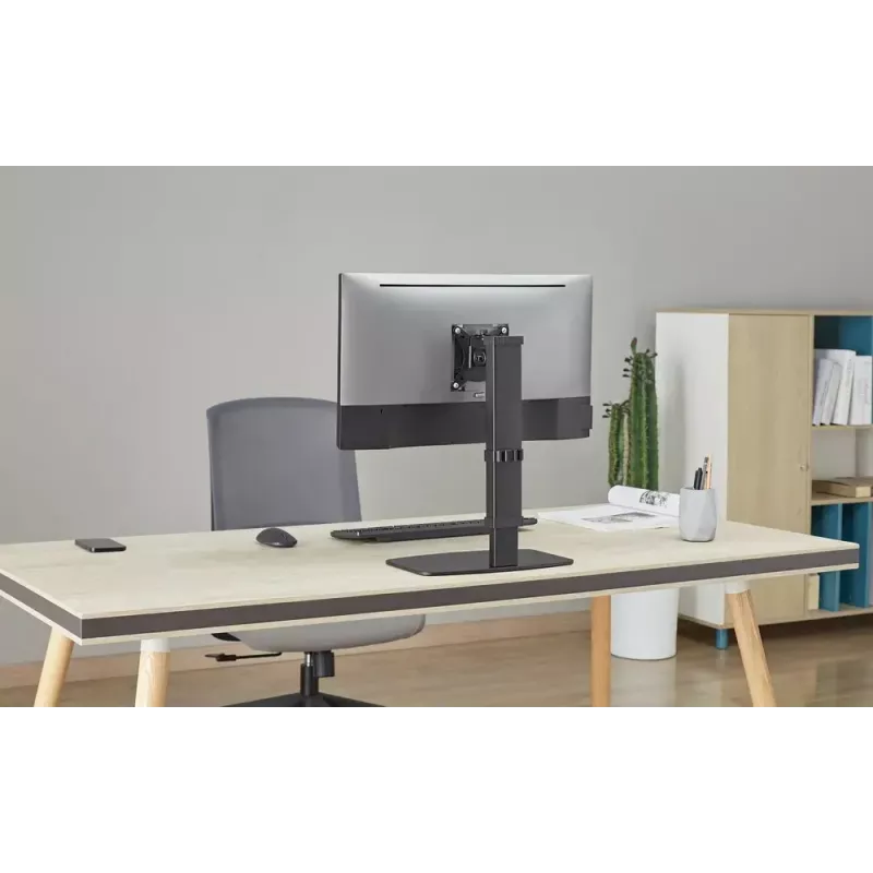 Monitor-Tischständer GEMBIRD MS-D1ST-02 — höhenverstellbar, vollbeweglich für 17–32 Zoll Bildschirme, max. 8 kg, VESA 75x75–100x100, schwarz