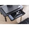 Monitorständer GEMBIRD MS-TABLE-D-01 — höhenverstellbarer Tischaufsatz mit 1 Schublade, Stahl, 140 mm Höhe, für 1 Display, 20 kg Tragkraft