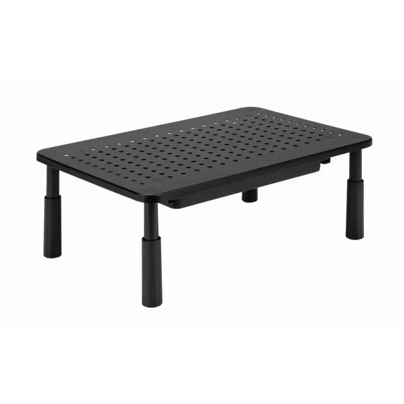 Monitorständer GEMBIRD MS-TABLE-D-01 — höhenverstellbarer Tischaufsatz mit 1 Schublade, Stahl, 140 mm Höhe, für 1 Display, 20 kg Tragkraft
