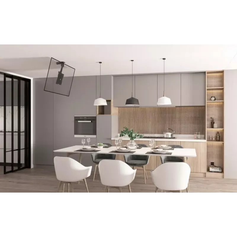 Deckenhalterung für TV GEMBIRD CM-43ST-01, vollbeweglich, für 19–43 Zoll Fernseher, Stahl, Neigung 0–90°, Schwenk ±45°, VESA 75×75–200×200, max. 20 kg, schwarz