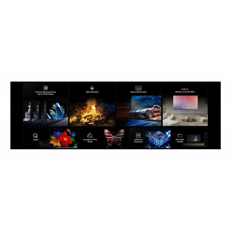 TCL 65C7K TV 165,1 cm (65 Zoll) 4K Ultra HD Smart TV Wi-Fi Metallic 2600 cd/m²